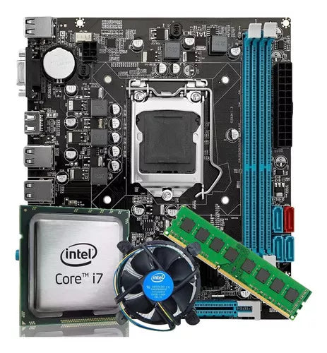 KIT - Placa mãe H110 1151, processador I7 8700, memória 8gb , cooler