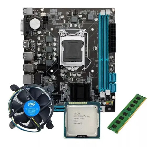 KIT -  Placa mãe 1155, processador I5 2400, memória 8gb , cooler